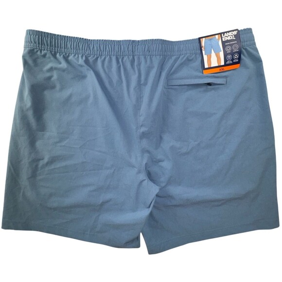 Lands End Mens Size XXL Blue Swim Board Shorts Trunks Pool Beach Aquatic New - Picture 2 of 5